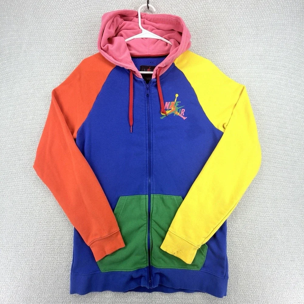 Jordan Jumpman Classics Full Zip Hoodie Mens M CV7402-495 Colorblock Nike Air